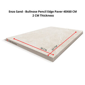 Enzo Sand  40X60 20mm Bullnose-Pencil Edge