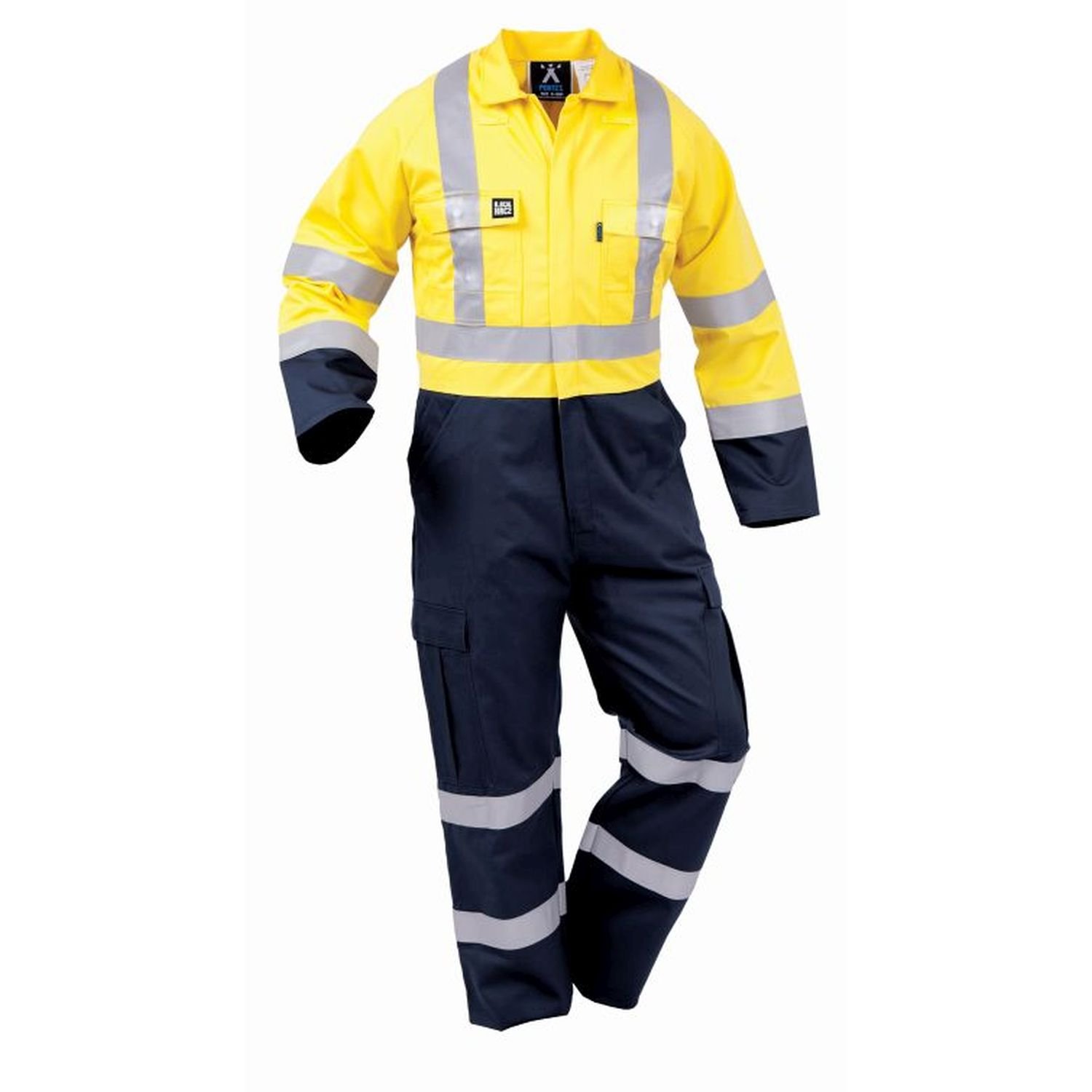 Flameguard Hi Vis Day/Night Cotton Zip Overall 325gsm