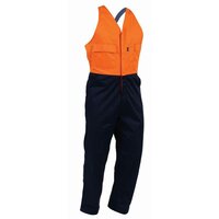 Turu Contrast Easy Action Elastic Shoulder Strap Polycotton Zip Overall 270gsm
