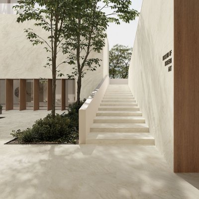 A stone tile, beige in color to suit Bathroom, Kitchen/Laundry, Living, Splashbacks