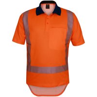 Mustang Wear Hi Vis TTMC-W23 Cotton Back Segment Short Sleeve Polo
