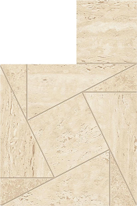 MarvelTravertine Sand Mosaico Tessellation 22x26