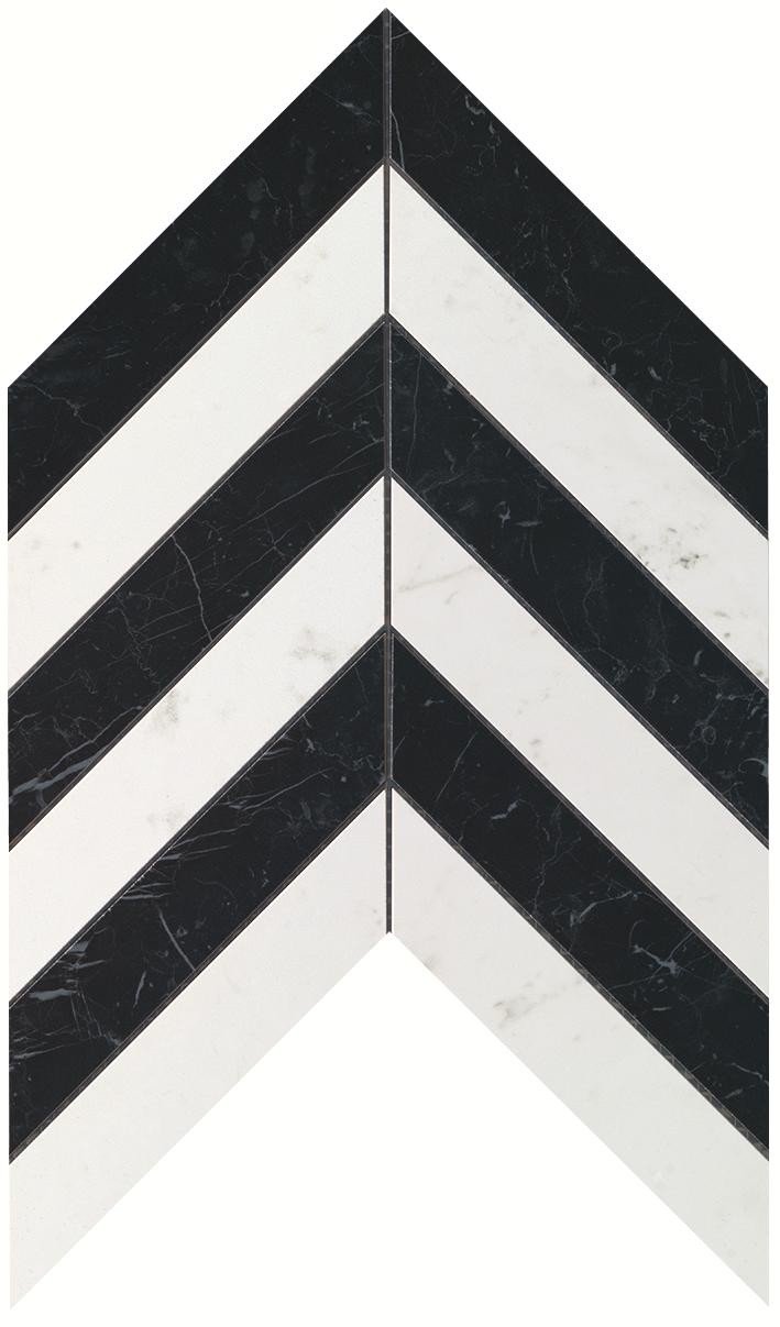 MarvelStone Cold Wall Chevron Bathroom Tiles