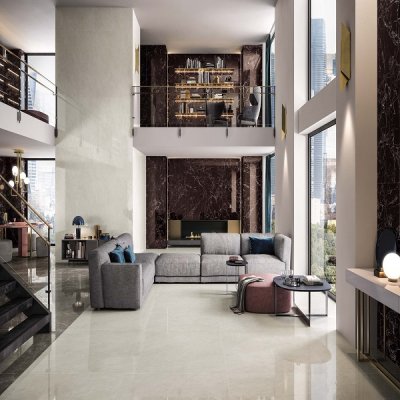 MarvelEdge Imperial White Range Living Room Tiles