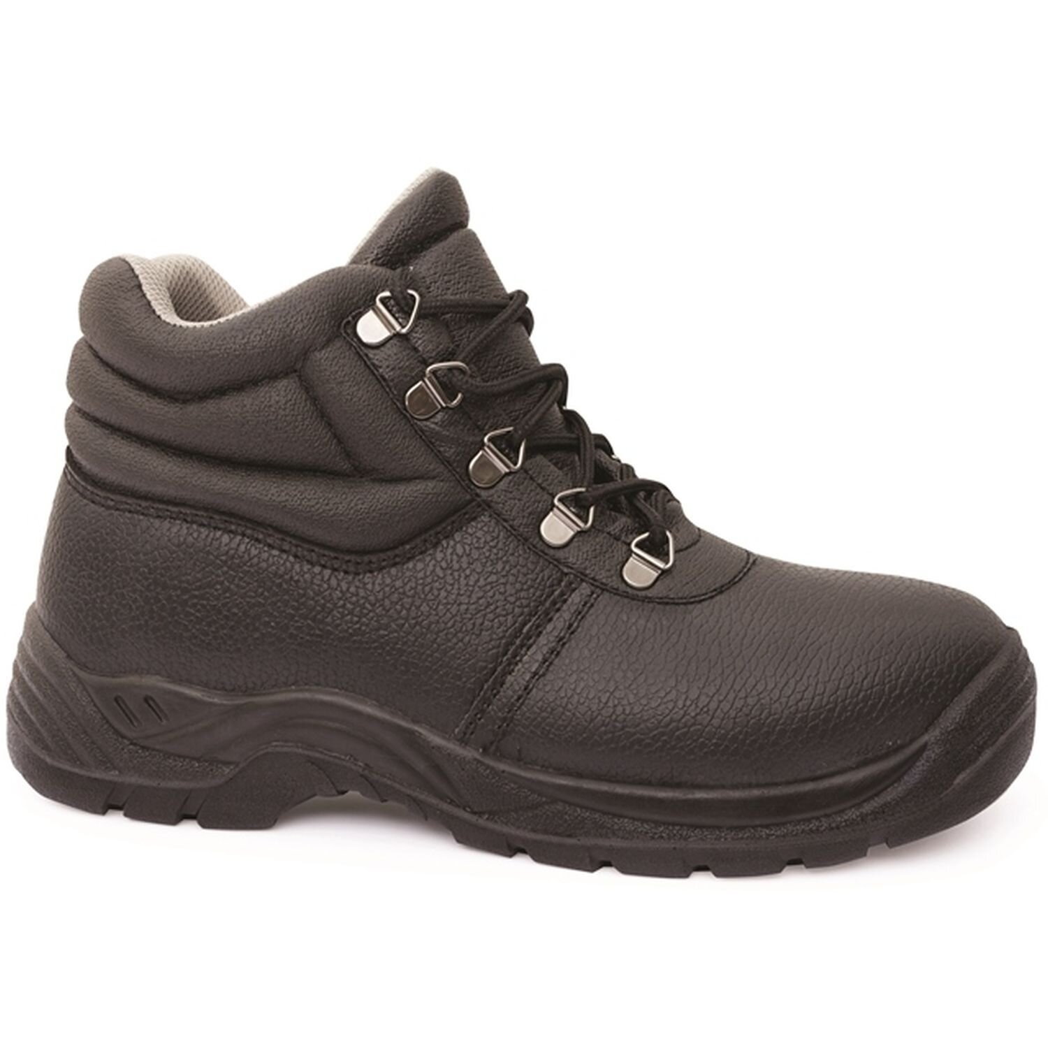 Bison Duty Steel Toe Lace Up Safety Boot Black