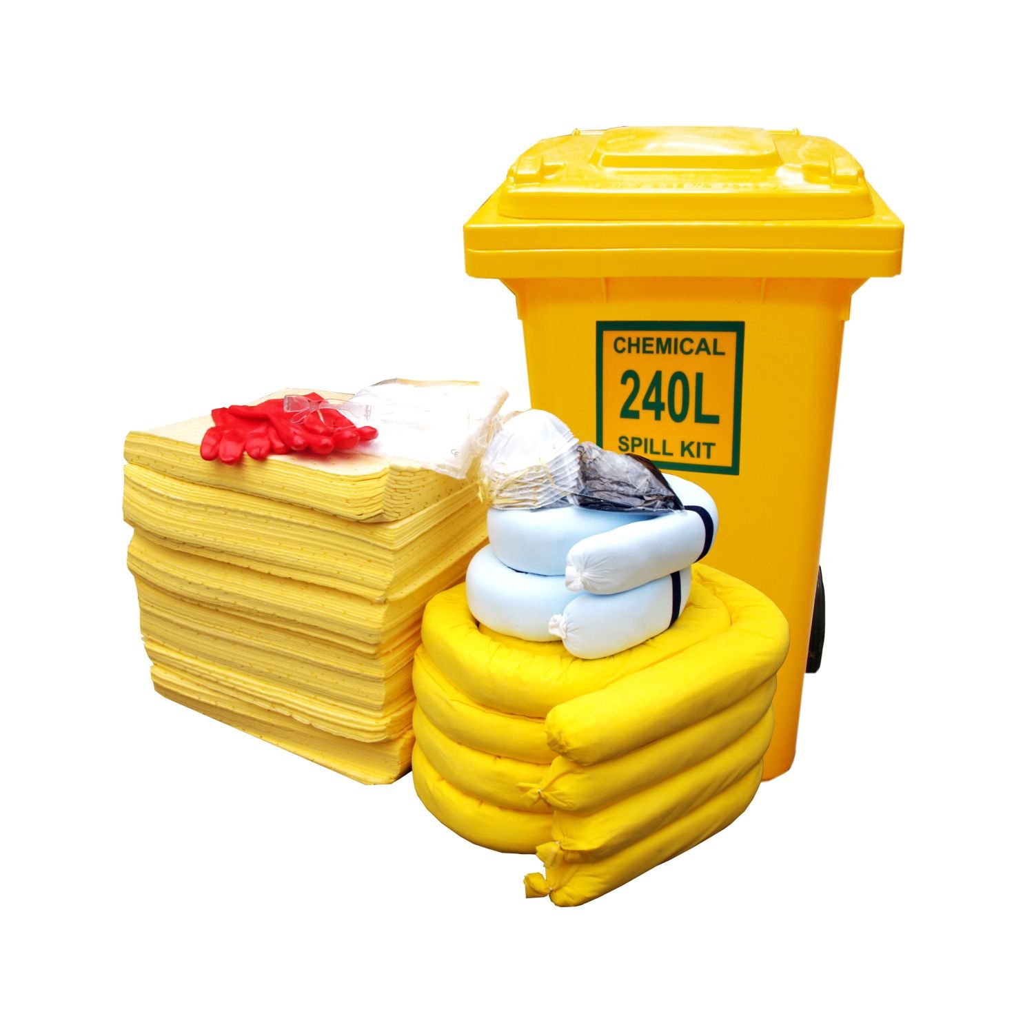 Chemical Spill Kit (Wheelie Bin) 240 Ltr Refill Pack