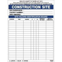 Construction Site Hazard Board ACM 600x800mm