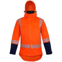 Mustang Wear TTMC-W23 Hi Vis Full Zip Pique Fleece Jacket with Removable Hood