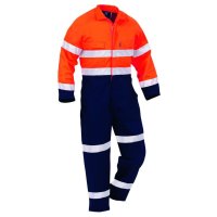 Hi Vis Day/Night Industrial Maxim Cotton Zip Overall 310gsm