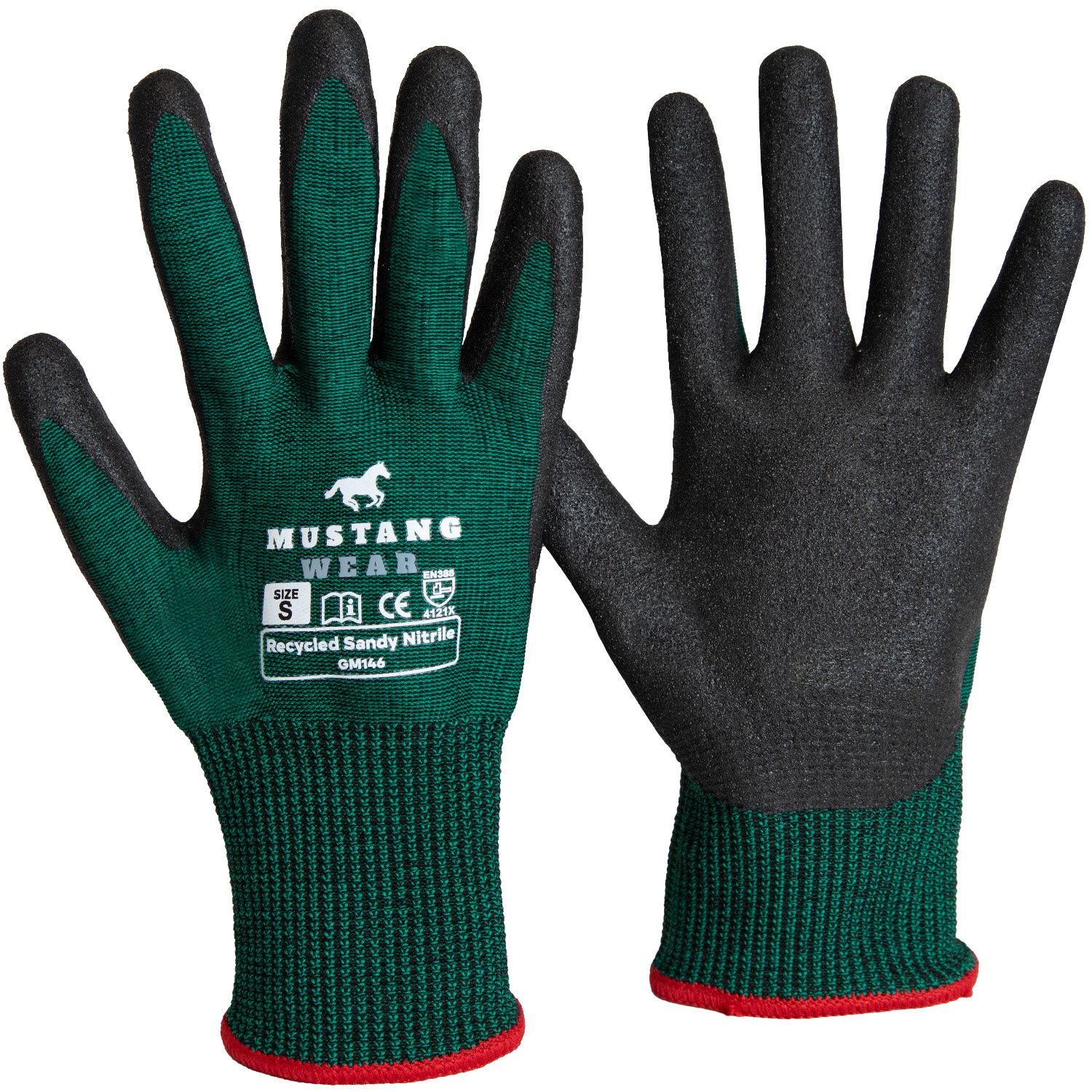 Mustang Wear Recycled Sandy Nitrile Palm Glove (Pkt 12)