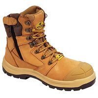 Mustang 7120Z Nitrile Sole 300°C Lace Up Zip Safety Boot with Scuff Cap