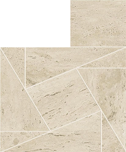 MarvelTravertine Pearl Mosaico Tessellation 22x26