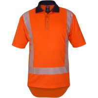 Mustang Wear Hi Vis TTMC-W23 Sport Weave Lightweight Stretch Short Sleeve Polo