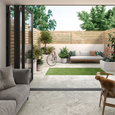 A tile, white in color to suit Bathroom, Living, Laundry, Outdoor