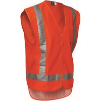 Hi Vis Day/Night Polyester Zip Safety Vest