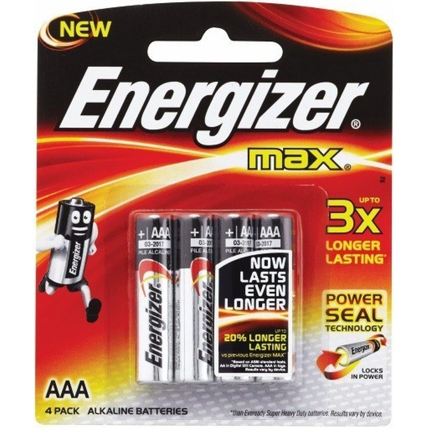 Energizer Max AAA Battery Packet 4