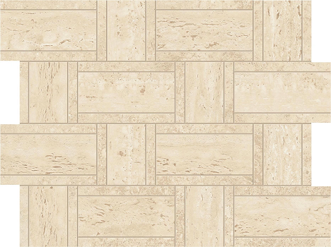 MarvelTravertine Sand Mosaico Basketweave 35x46.8