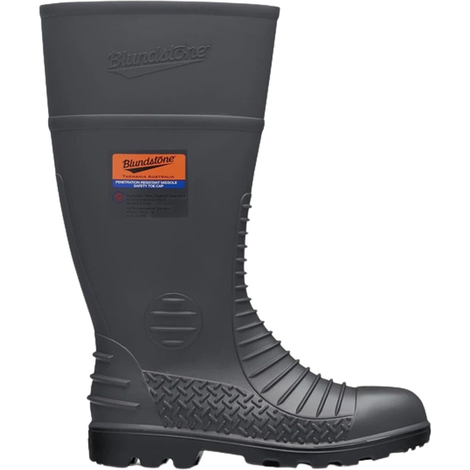 Blundstone Anti-Penetration Comfort Arch Safety Gumboot Grey