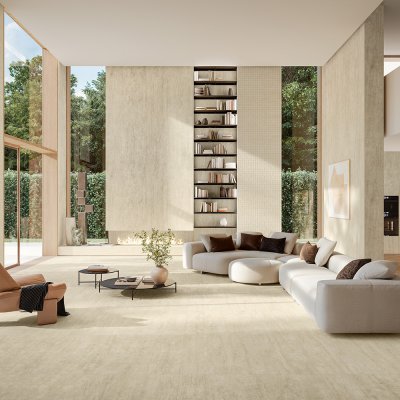 A stone tile, white in color to suit Bathroom, Kitchen/Laundry, Living, Splashbacks