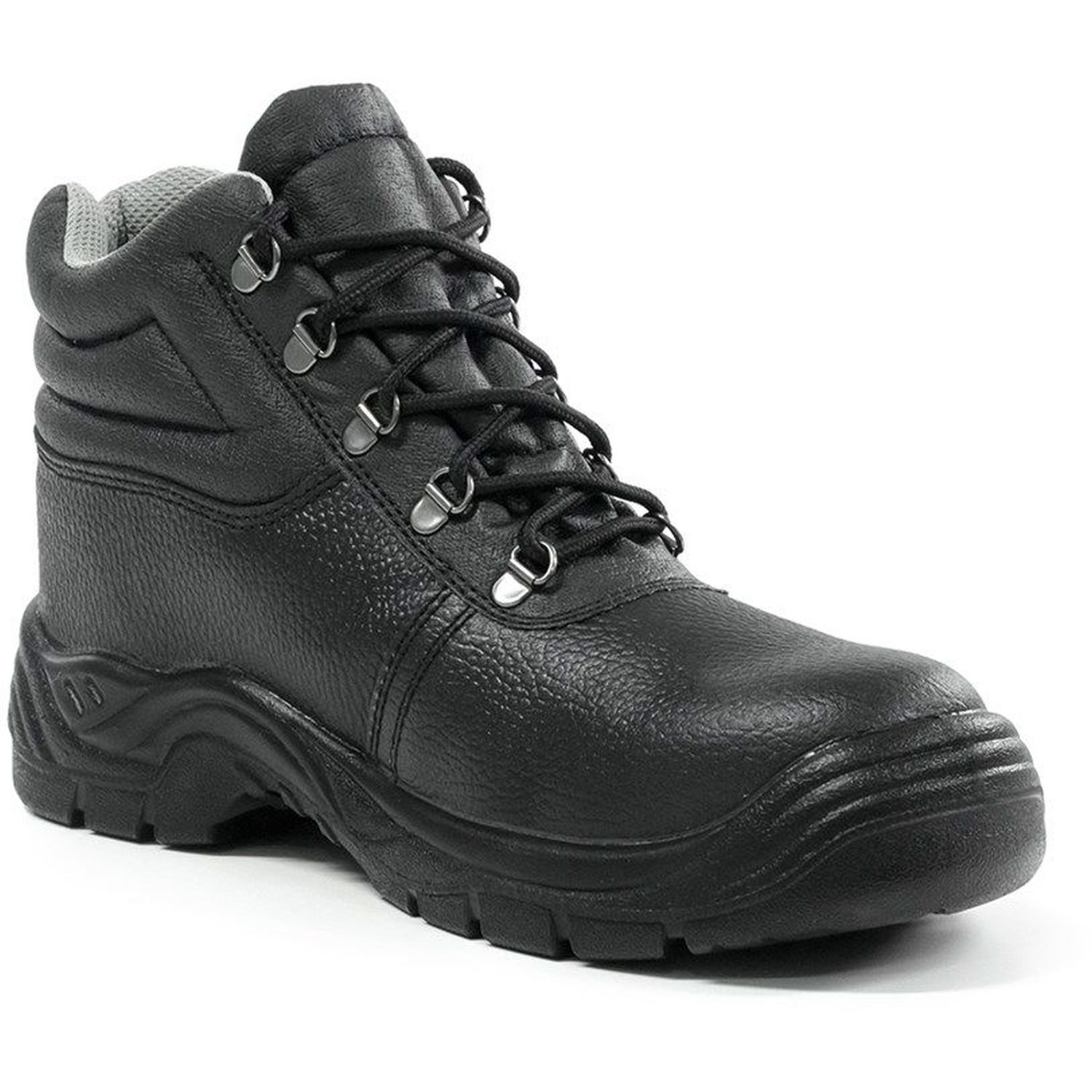 Bison Duty Steel Toe Lace Up Safety Boot Black