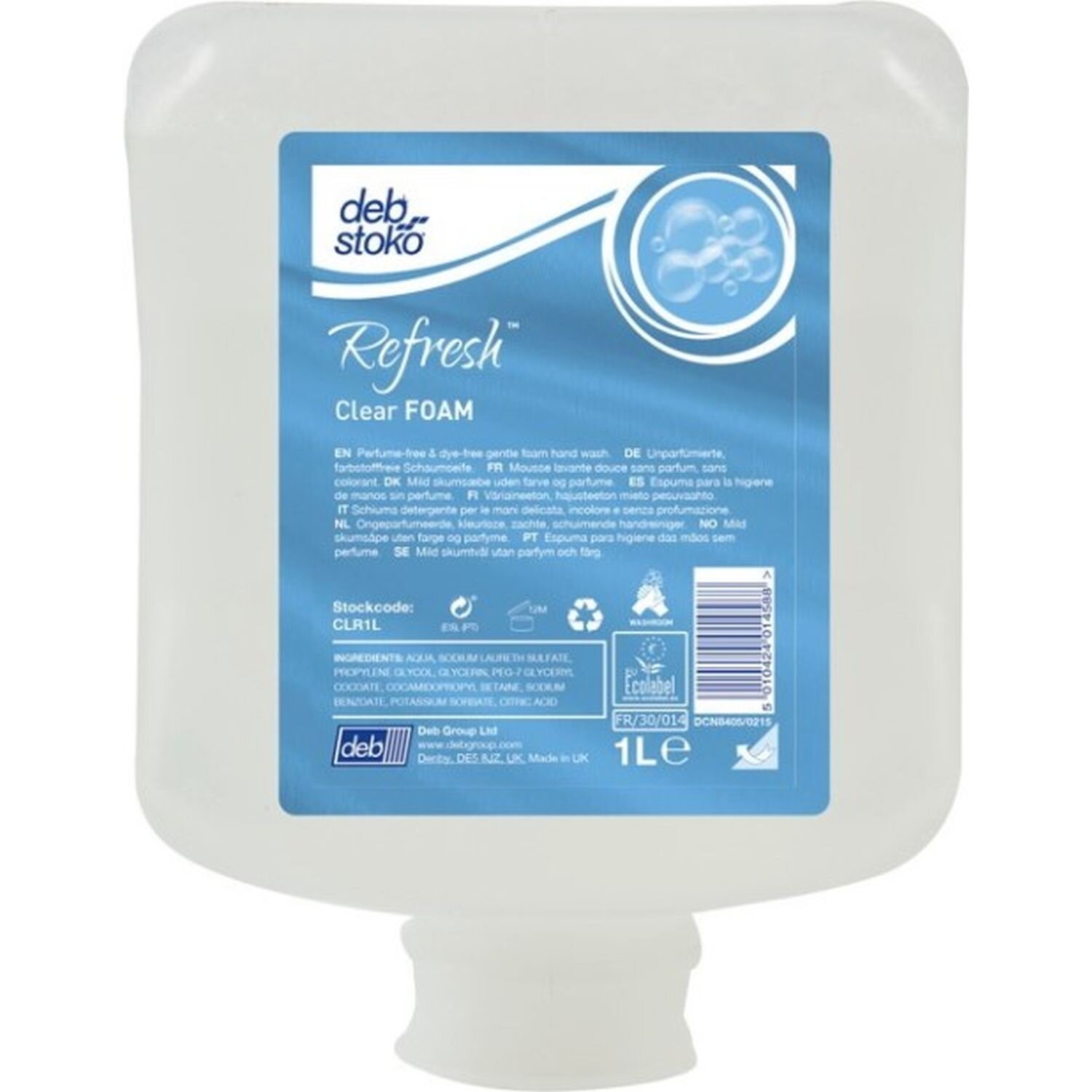 Deb Refresh Clear Foam Soap Fragrance Free