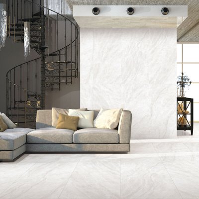 A stone tile, white in color to suit Bathroom, Kitchen/Laundry, Living, Splashbacks