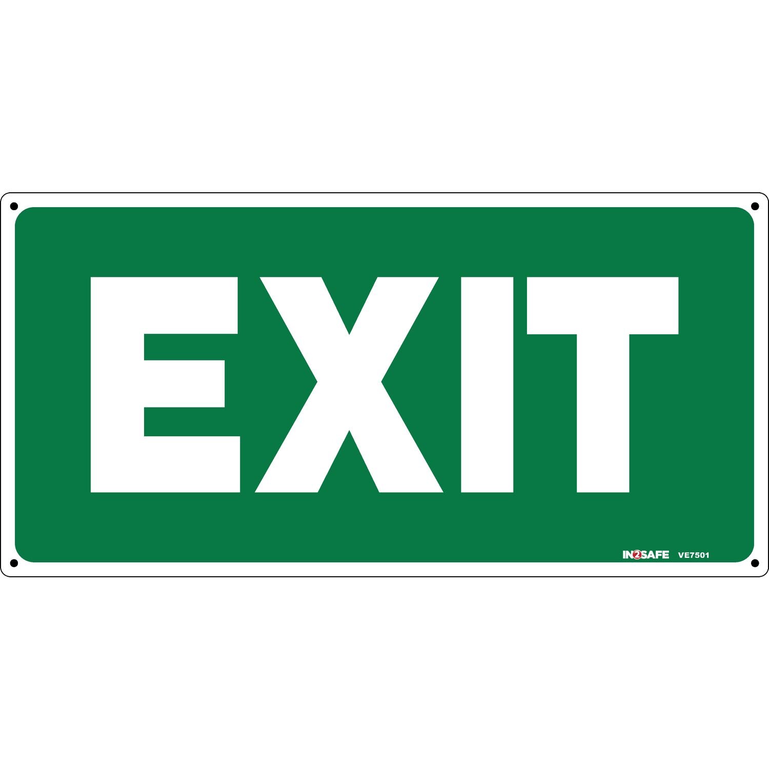 EXIT Sign Green With White Letters