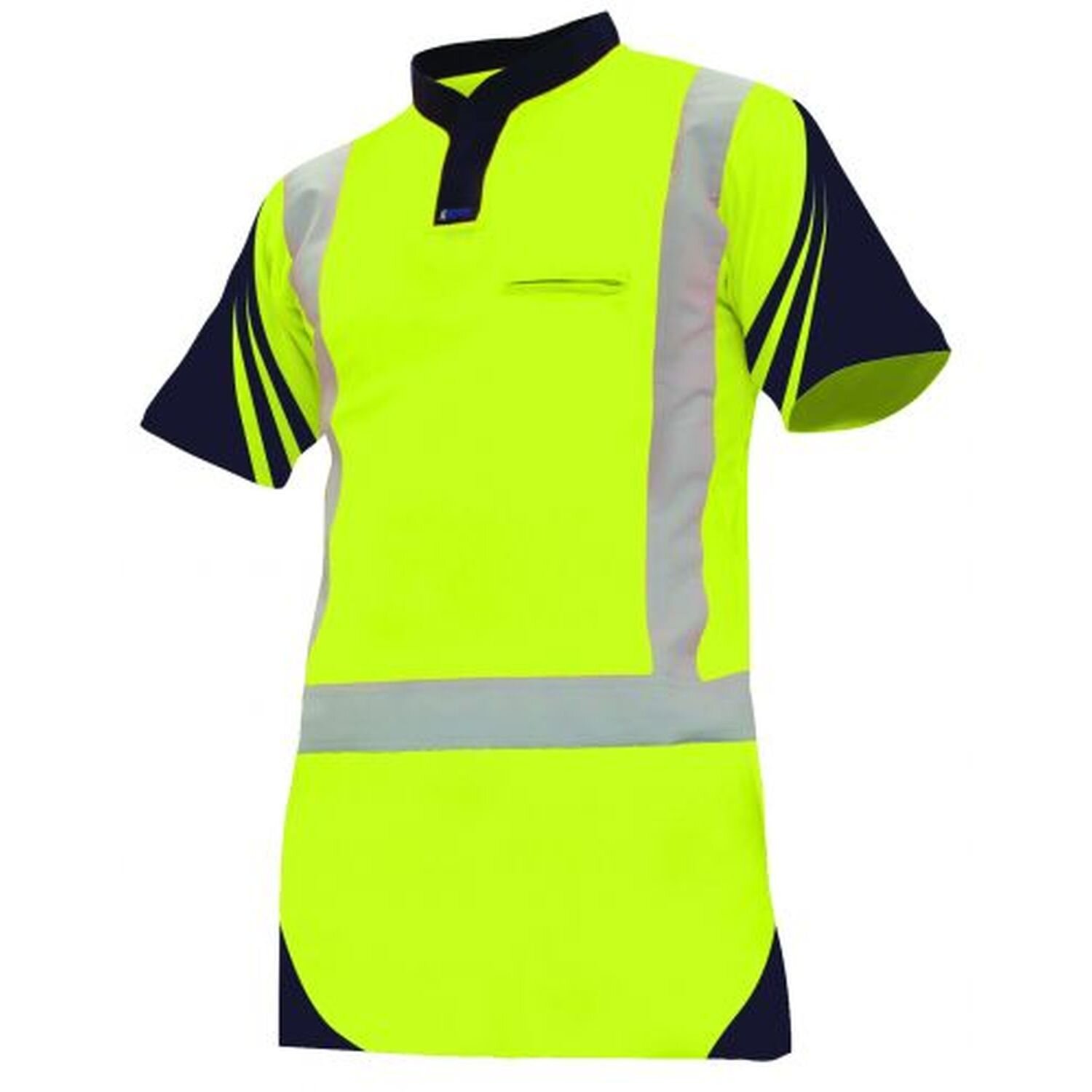 Hi Vis Day/Night S/Sleeve Vented Cotton Back Lightweight Polo 145gsm