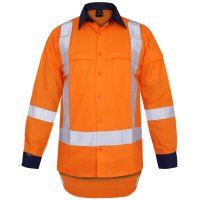 Mustang Wear TTMC-W23 Long Sleeve Vented Active Cooling Ripstop Cotton Shirt 145gsm