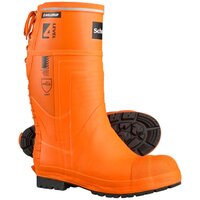 Skellerup Schoen Forestry Pro Level 4 Chainsaw Boot Plain Sole Orange/Blue