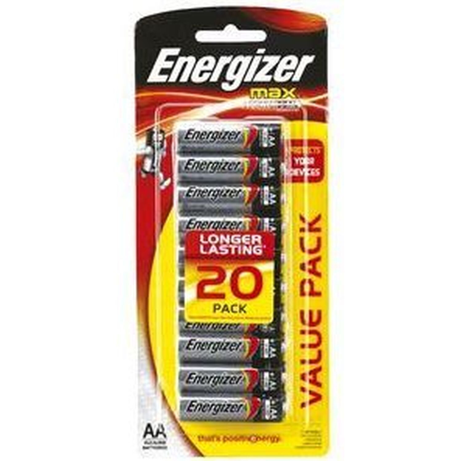 Energizer Max AA Battery Packet 20