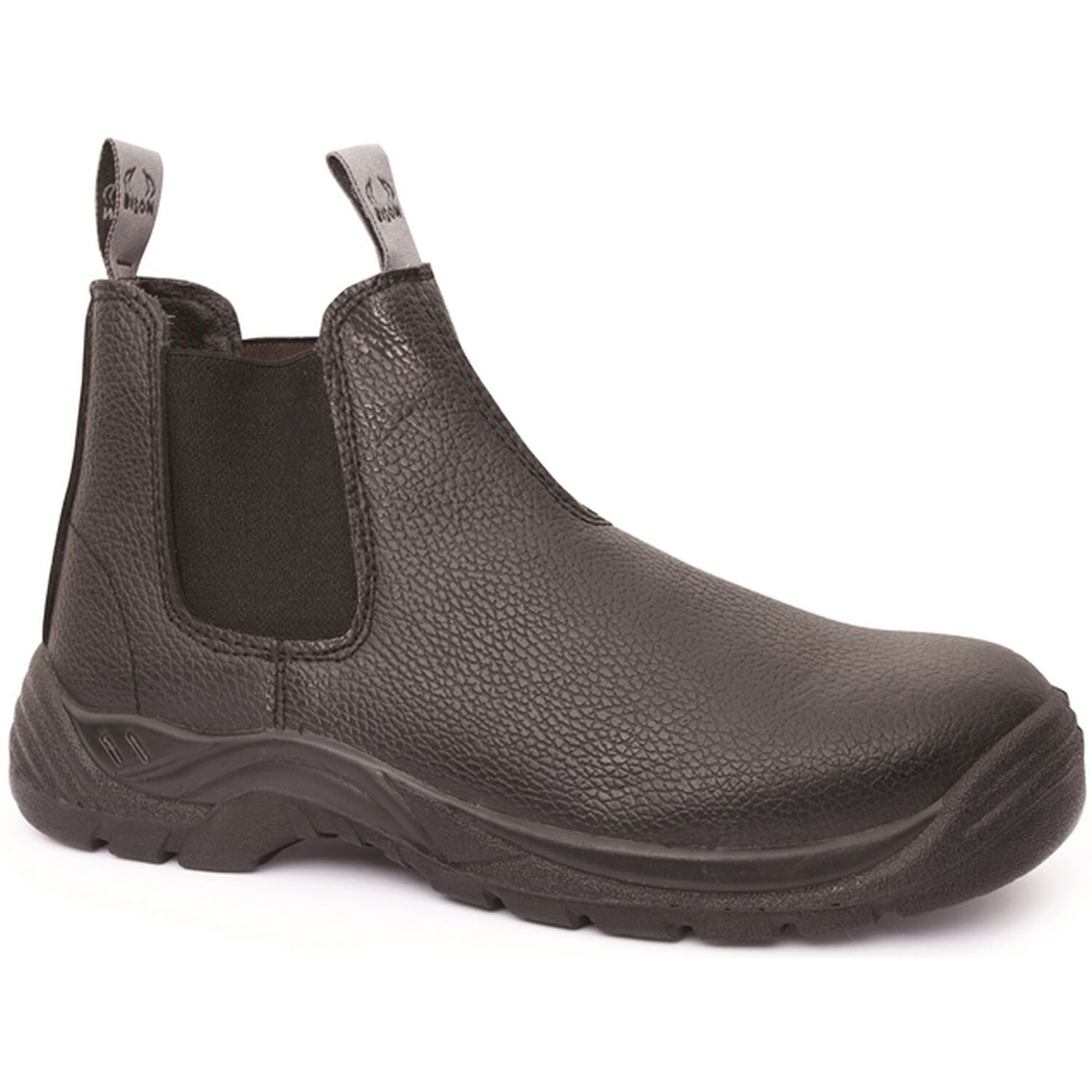 Bison Trade Steel Toe Slip On Safety Boot Black