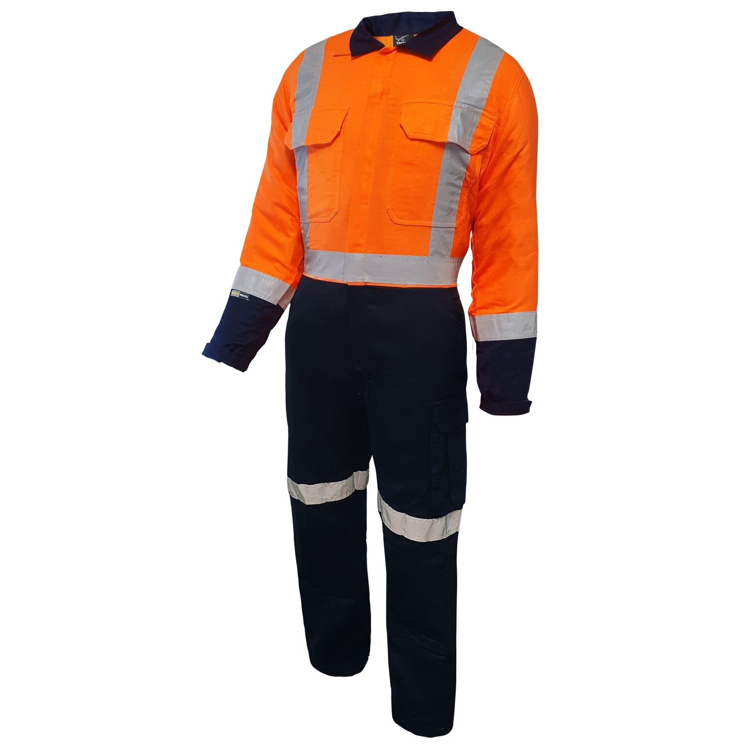 Techni Vision Hi Vis Day/Night Vented 100% Cotton Lightweight Ripstop Overall 180gsm