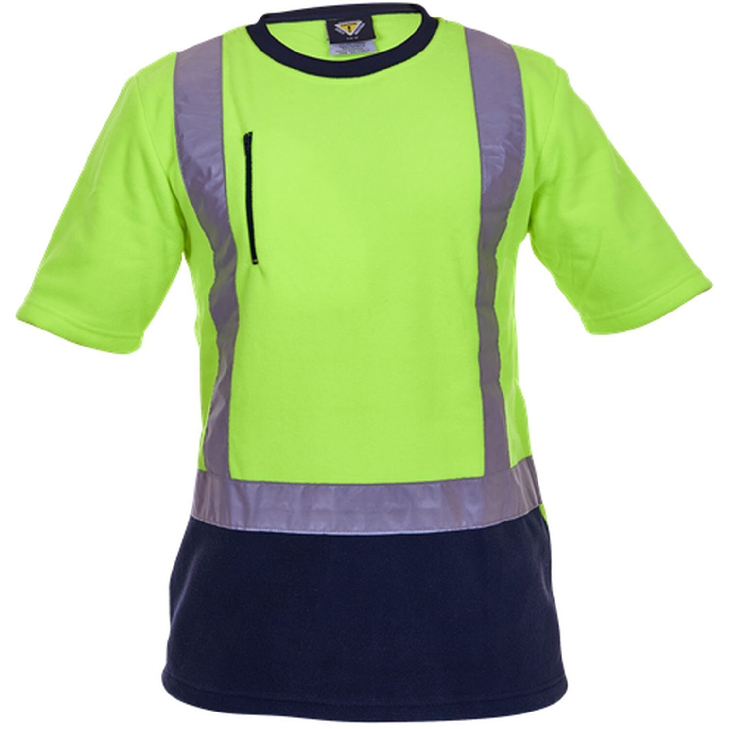 Hi Vis Day/Night NZFOA Zip Pocket Polar Fleece Tee Shirt 280gsm