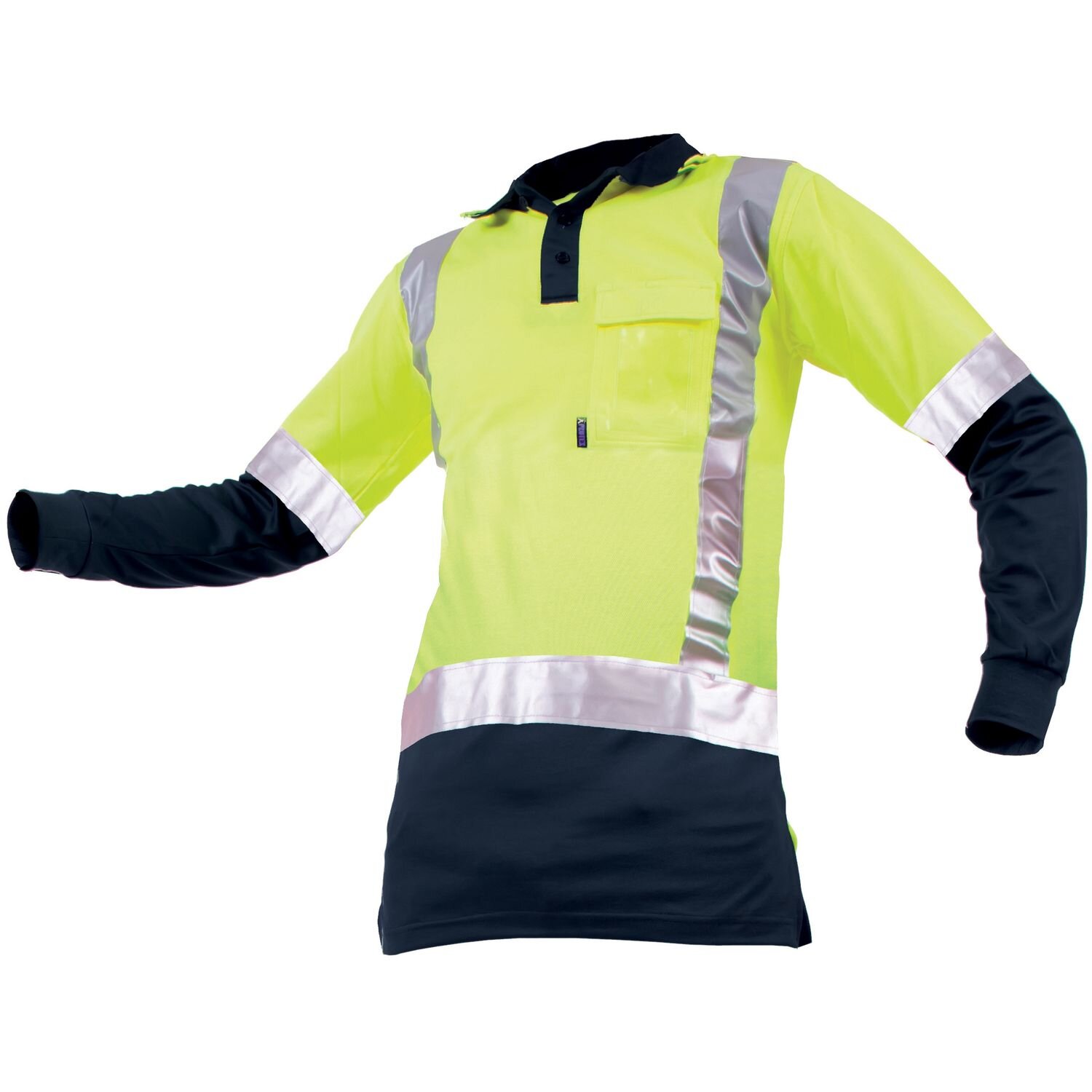 Hi Vis Day/Night Long Sleeve Polyester 145gsm Polo