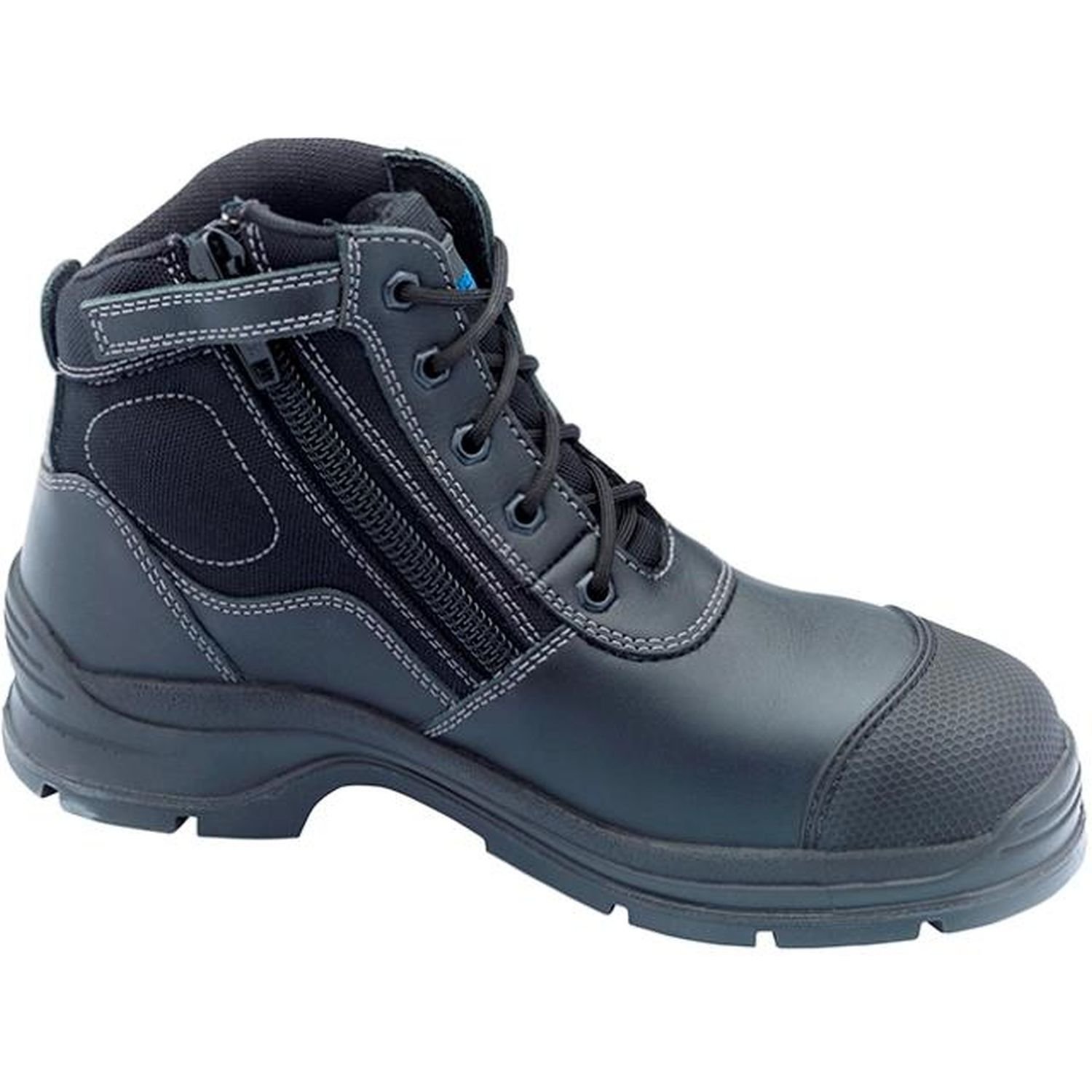Blundstone 319 Lace Up/Zip Safety Boot Black