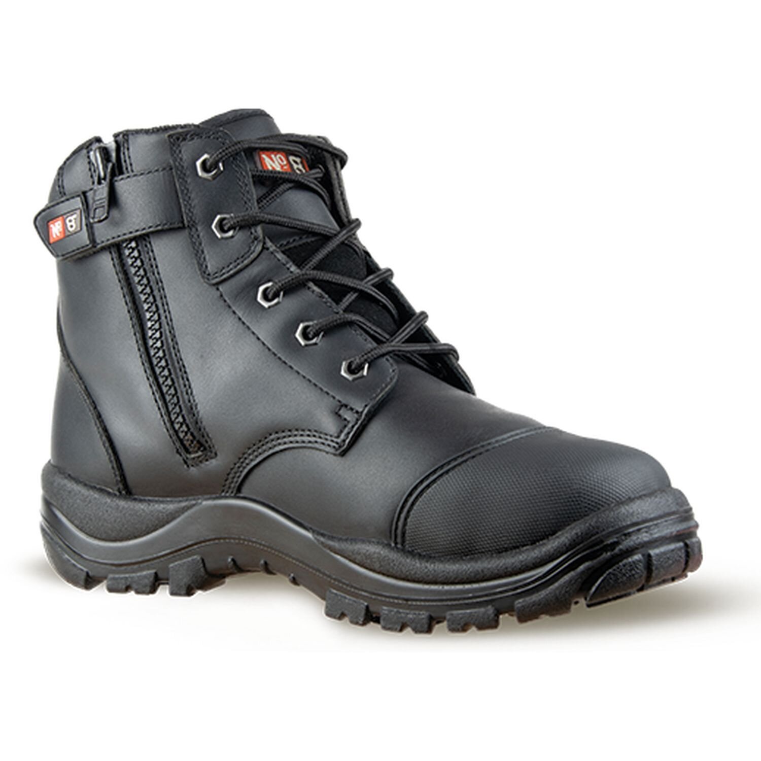 No8 Hamilton Wide Fit Lace Up/Zip Safety Boot