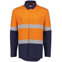 Syzmik Mens Day/Night Fire Retardant Lightweight Ripstop Spliced Shirt 10.3 Cal