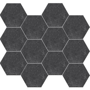 Enzo Coal Hexagon Mosaic Outdoor Tiles