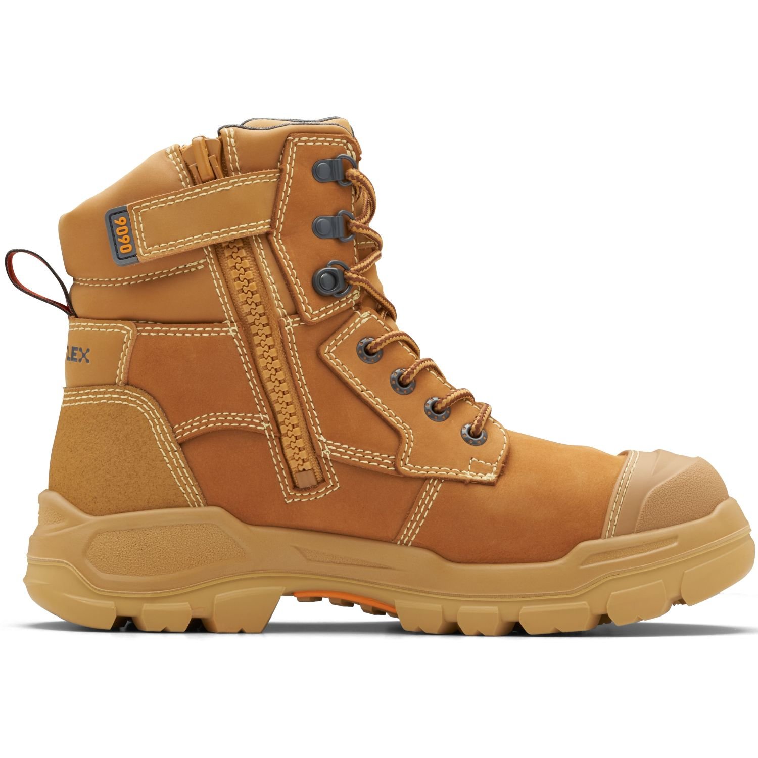 Blundstone 9090 Lace Up/Zip Kevlar Anti Pen Safety Boot Wheat