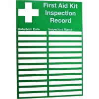 A6 First Aid Generic Inspection Record Sticker