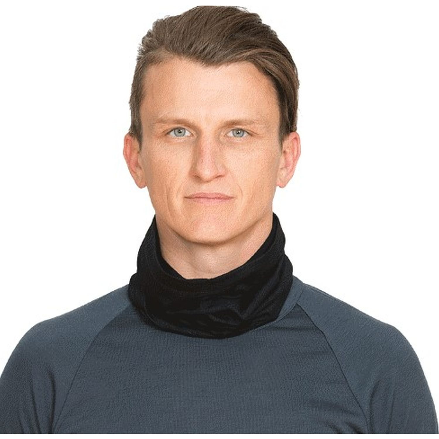 100% Merino Wool Neck Gaiter Warmer Black