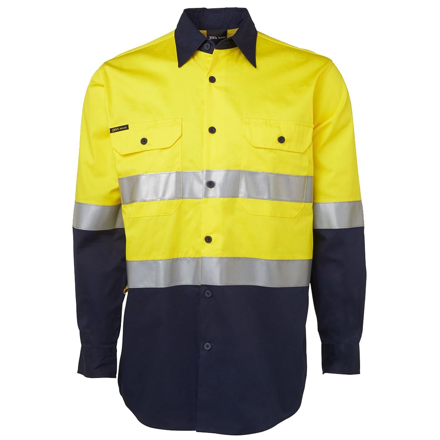 Hi Vis Day/Night Long Sleeve Vented Cotton Shirt 150gsm