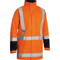 Bisley Hi Vis TTMC-W Mesh Lined Rain Jacket 20,000mm