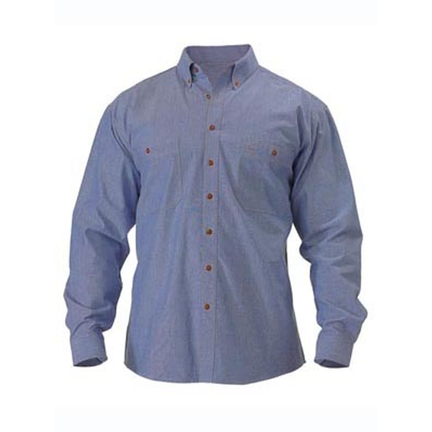 Bisley Chambray Long Sleeve Cotton Shirt