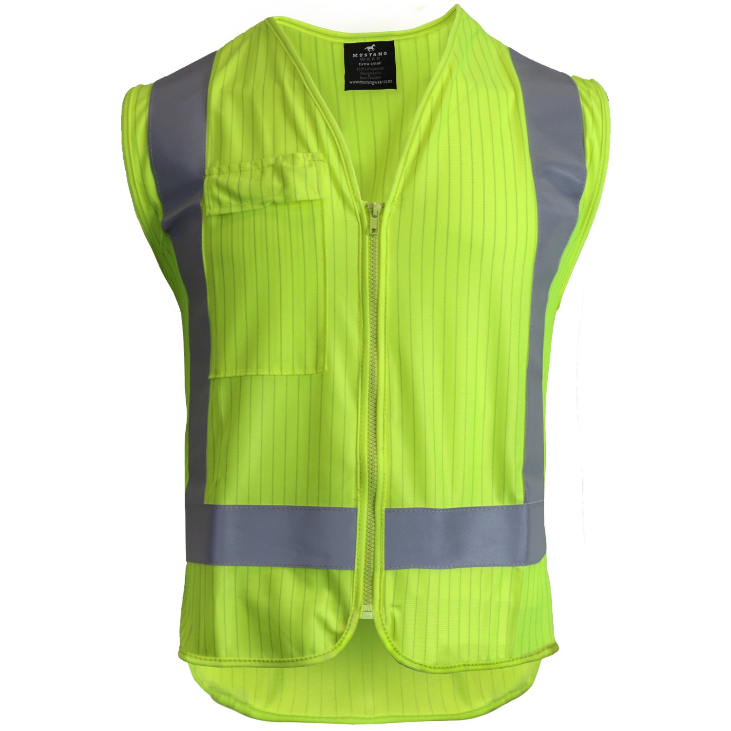 Mustang Wear Day/Night Flame Retardant Sleeveless Zip Safety Vest