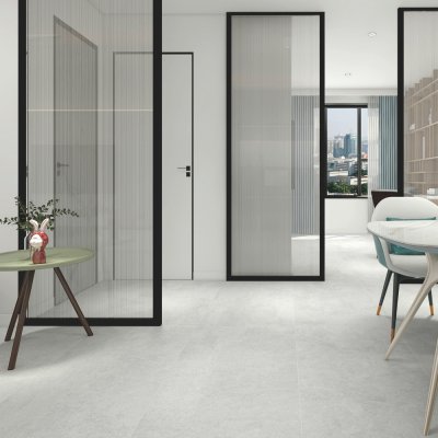 A scene, beautifully tiled with stunning Grey Subway and Hexagon tiles