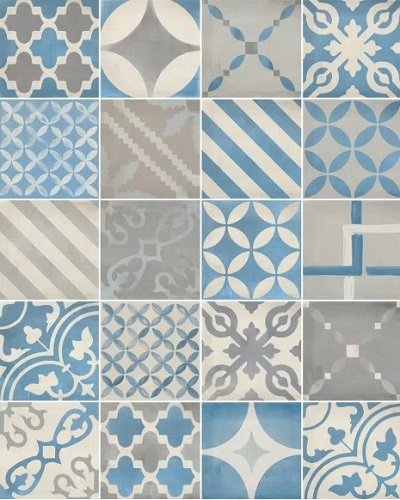 Venti Boost 20X20 Blue Mix Kitchen Tiles