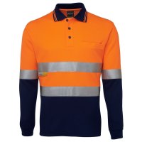 Hi Vis Day/Night Long Sleeve Cotton Back Polo