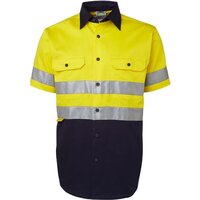 Hi Vis Day/Night Short Sleeve Cotton Shirt 190gsm